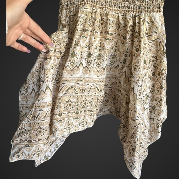 Y2k lei fairy shirred tube top tie top handkerchief hem - Picture 8 of 12